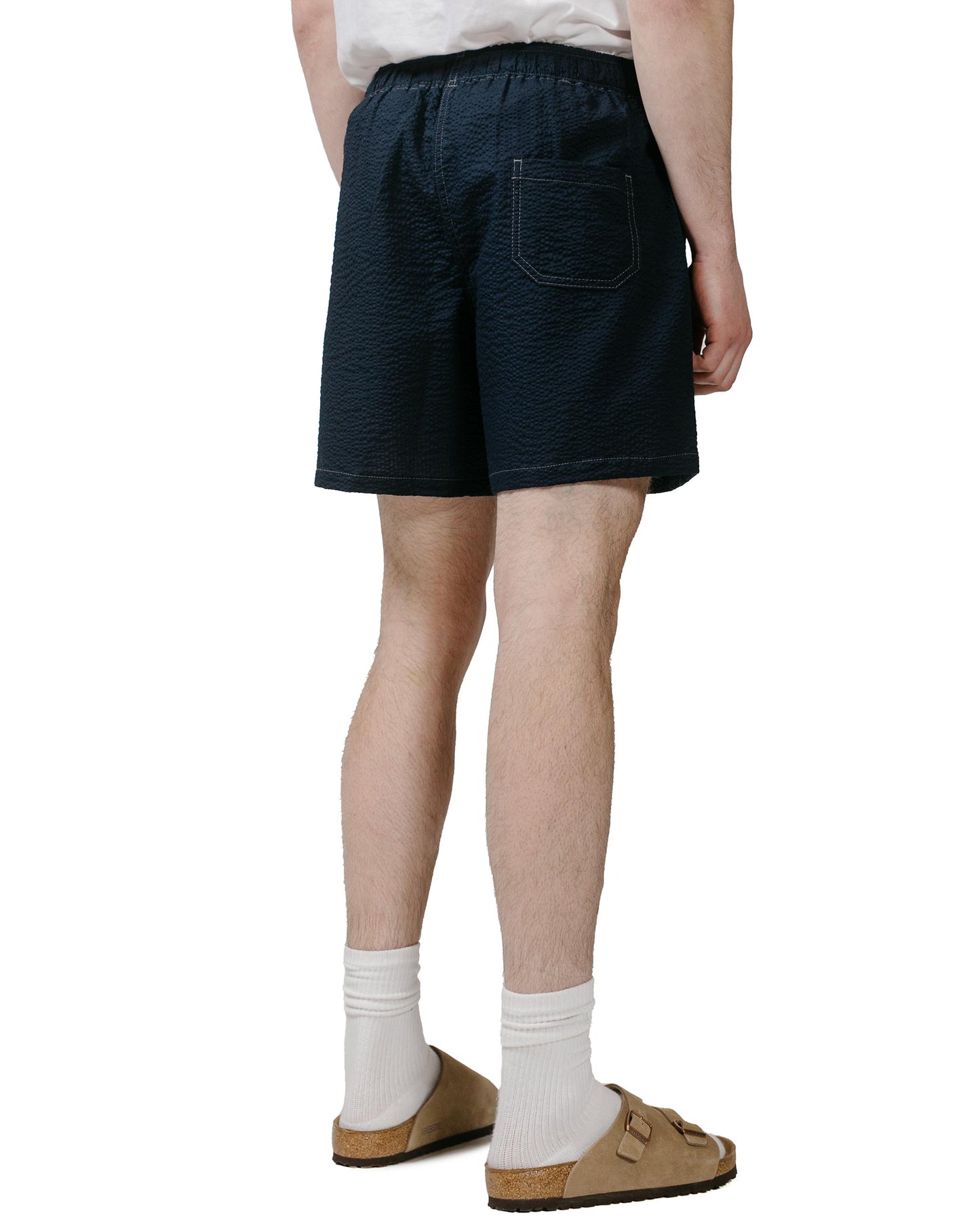 Howlin' Magic Shorts Navy Japanese Seersucker model back