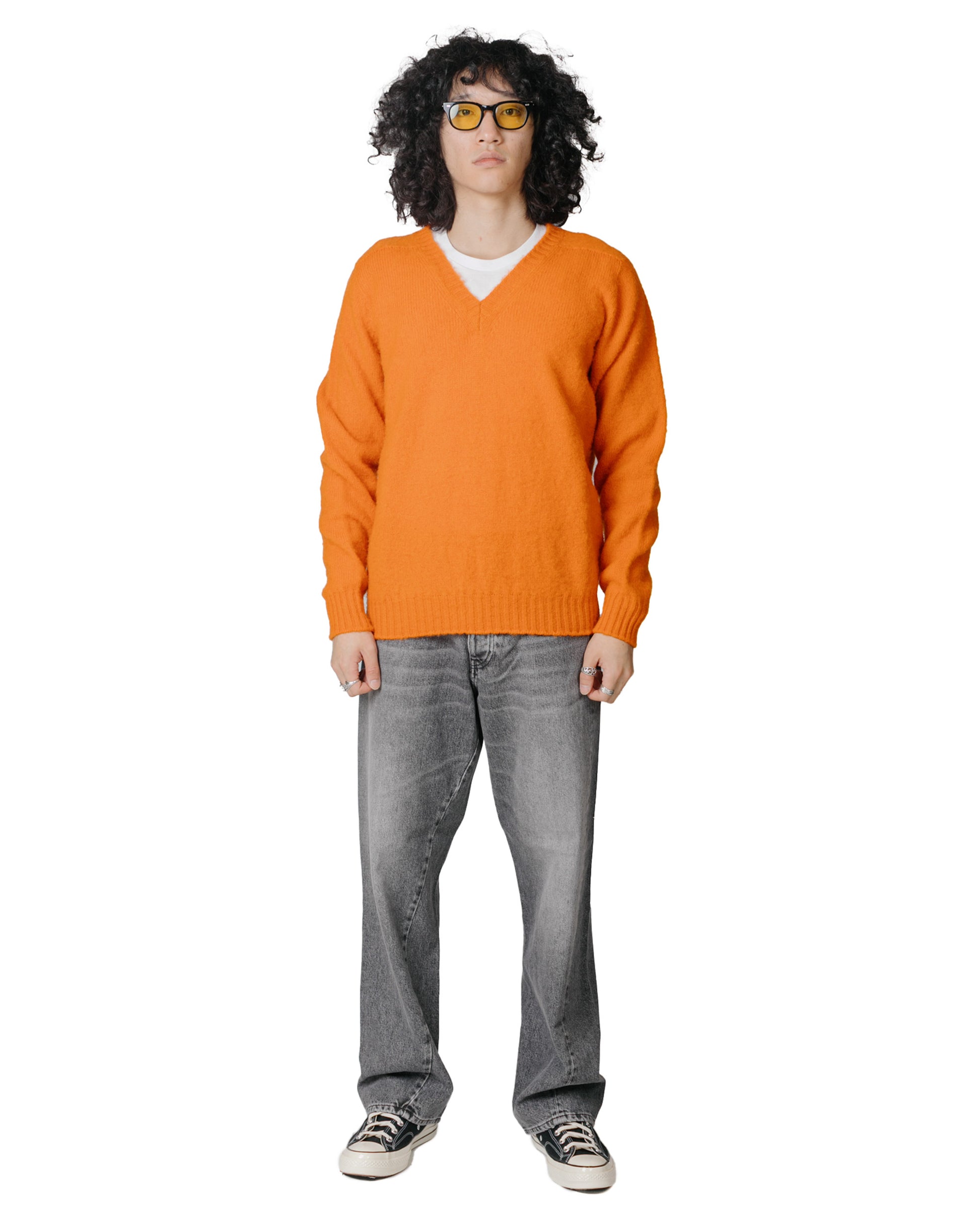 Howlin' Shaggy Bear V Neck Tangerine Dream Model Full