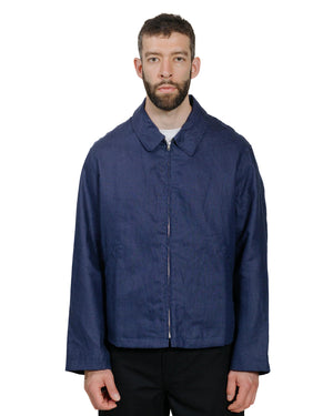 James Coward Site Jacket Midnight Belgian Linen model front
