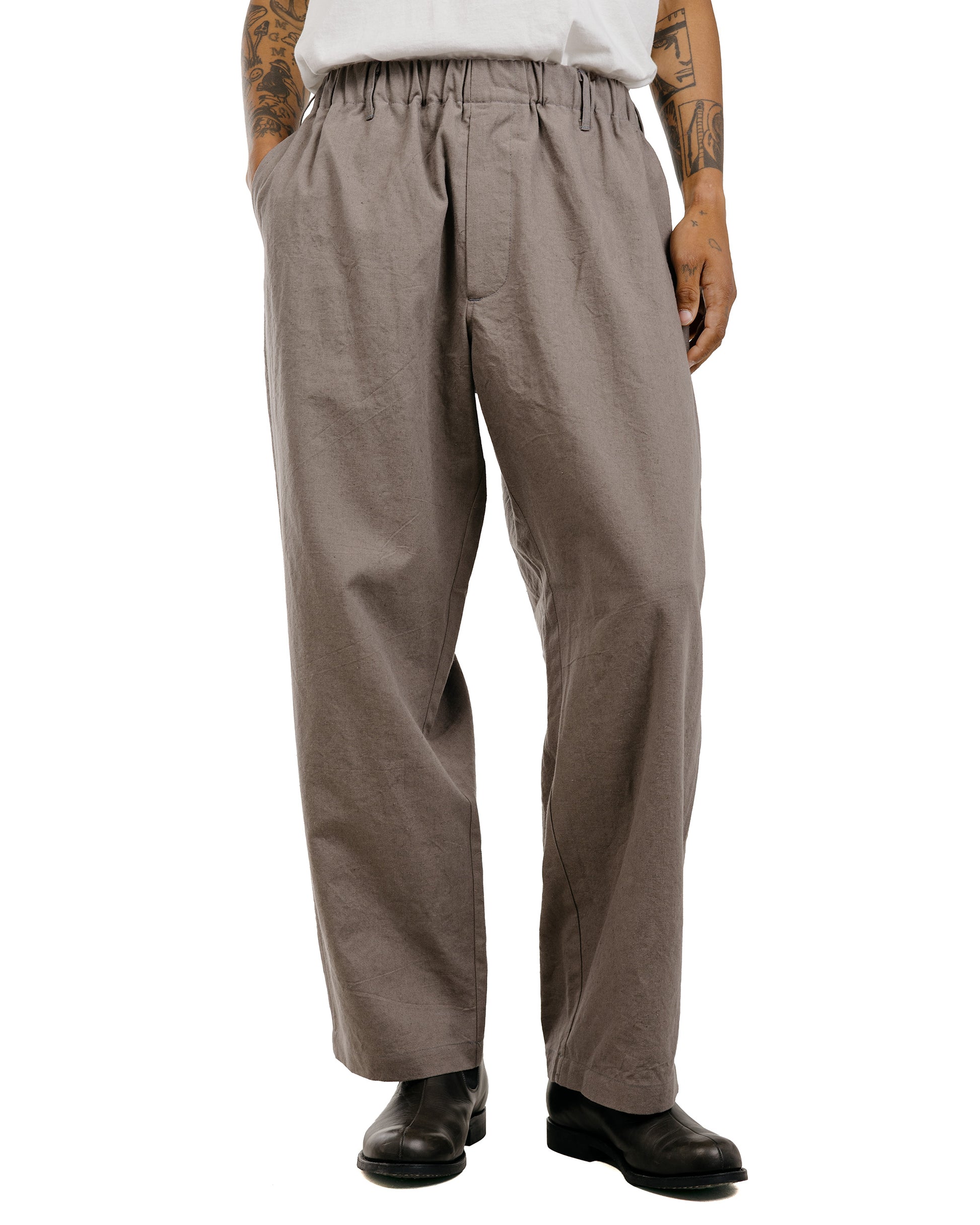 James Coward Carry On Pant Mid Grey Cotton/Linen/Ramie Overdye Canvas