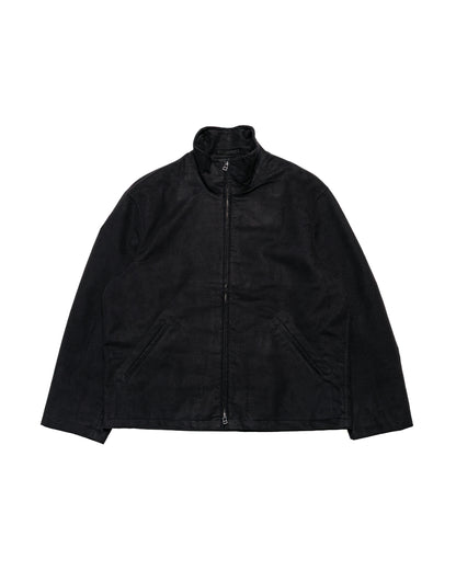 James Coward Circuit Jacket Black Cotton Silk Moleskin