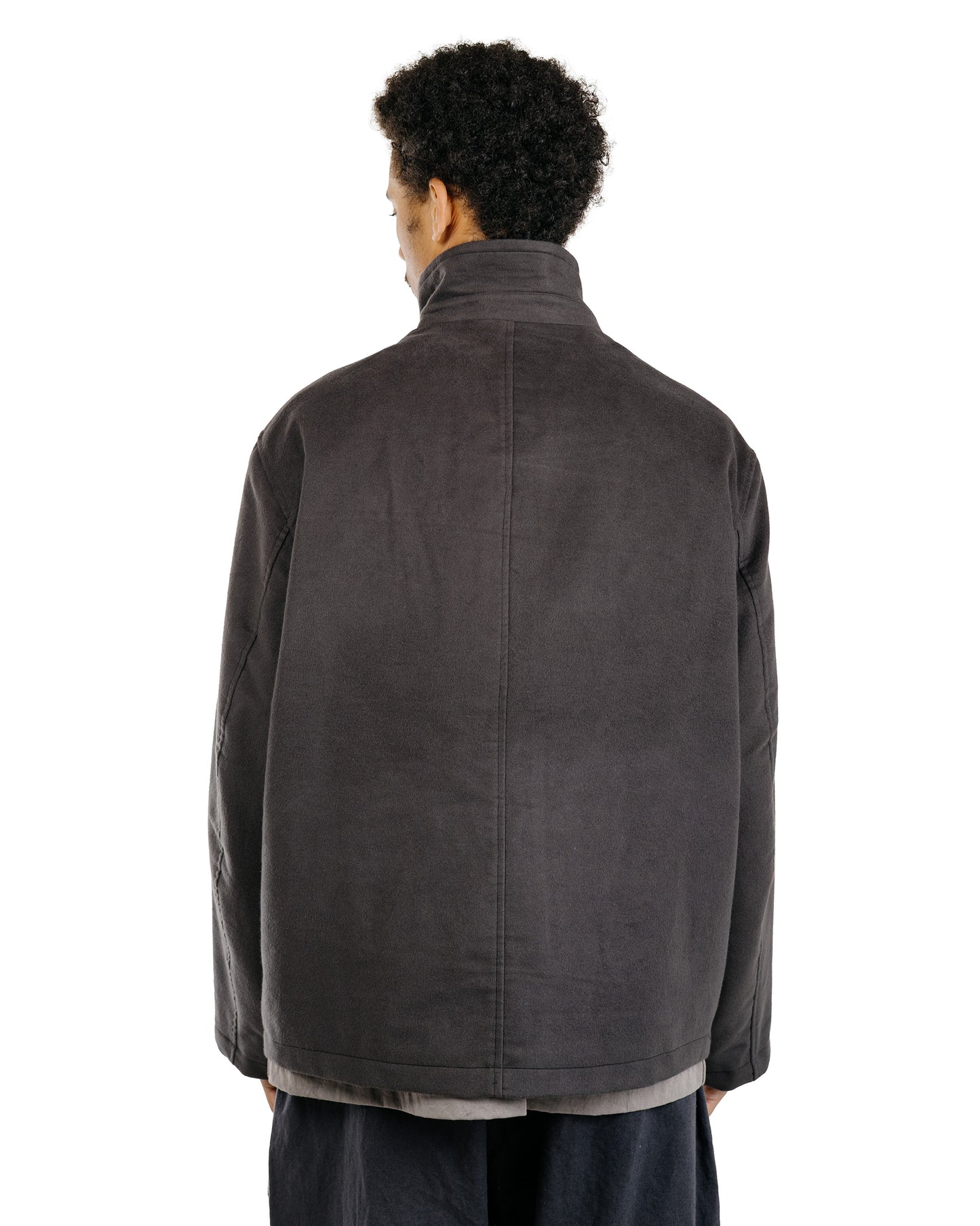 James Coward Circuit Jacket Charcoal Cotton Silk Moleskin