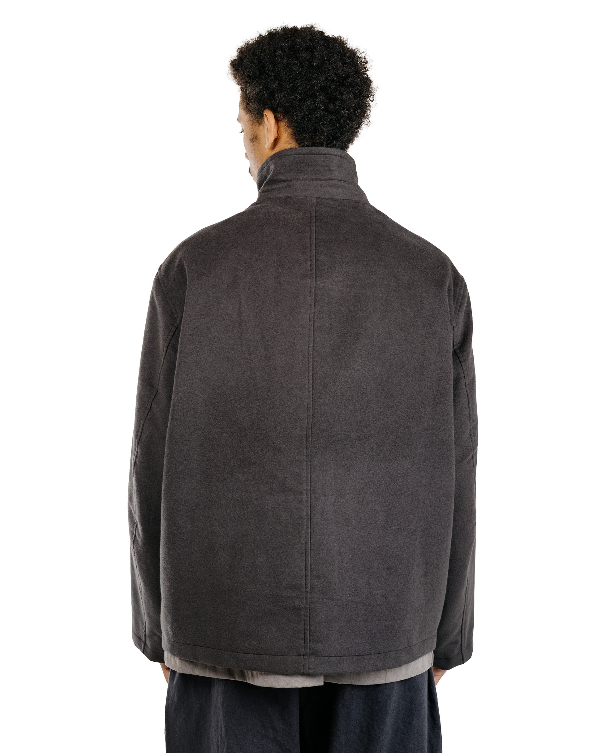 James Coward Circuit Jacket Charcoal Cotton Silk Moleskin