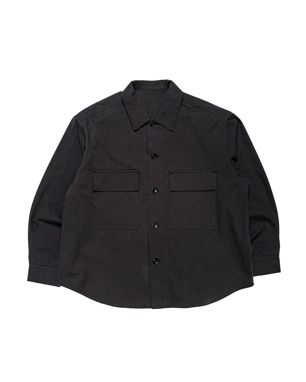 James Coward Double Pocket Overshirt Cotton/Wool Twill Charcoal