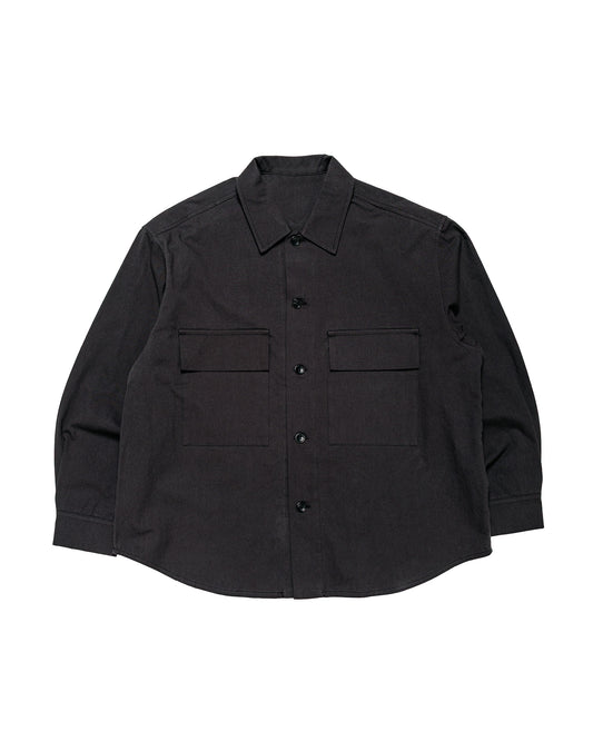 James Coward Double Pocket Overshirt Cotton/Wool Twill Charcoal