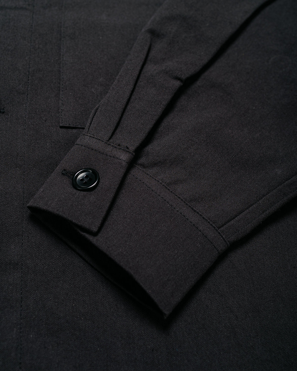 James Coward Double Pocket Overshirt Cotton/Wool Twill Charcoal