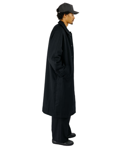 James Coward Draft Coat Heavyweight Wool Gabardine Black