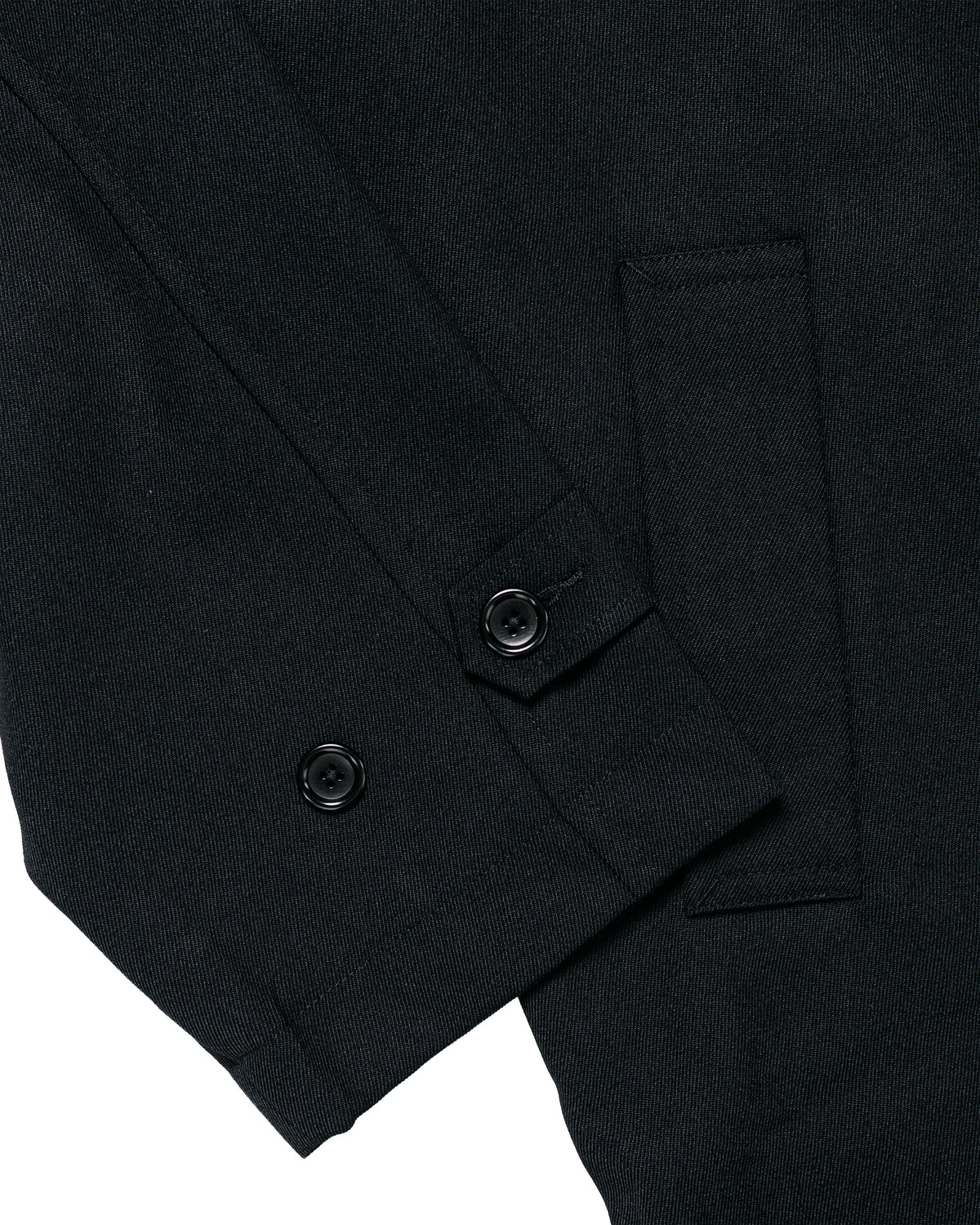 James Coward Draft Coat Heavyweight Wool Gabardine Black