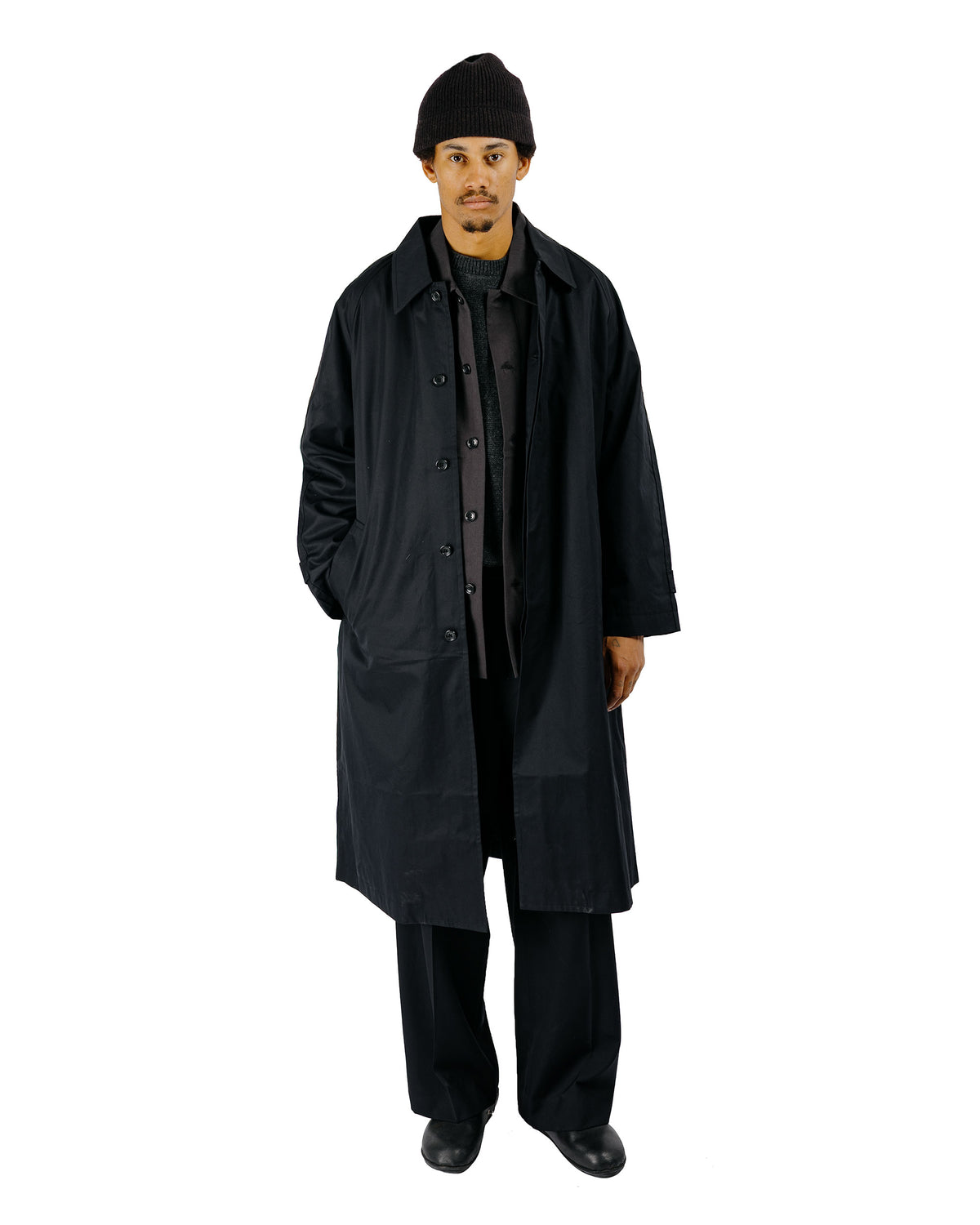 James Coward Draft Coat Master Shield Black