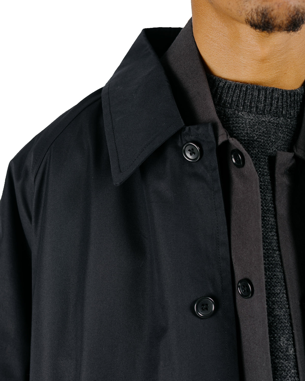 James Coward Draft Coat Master Shield Black