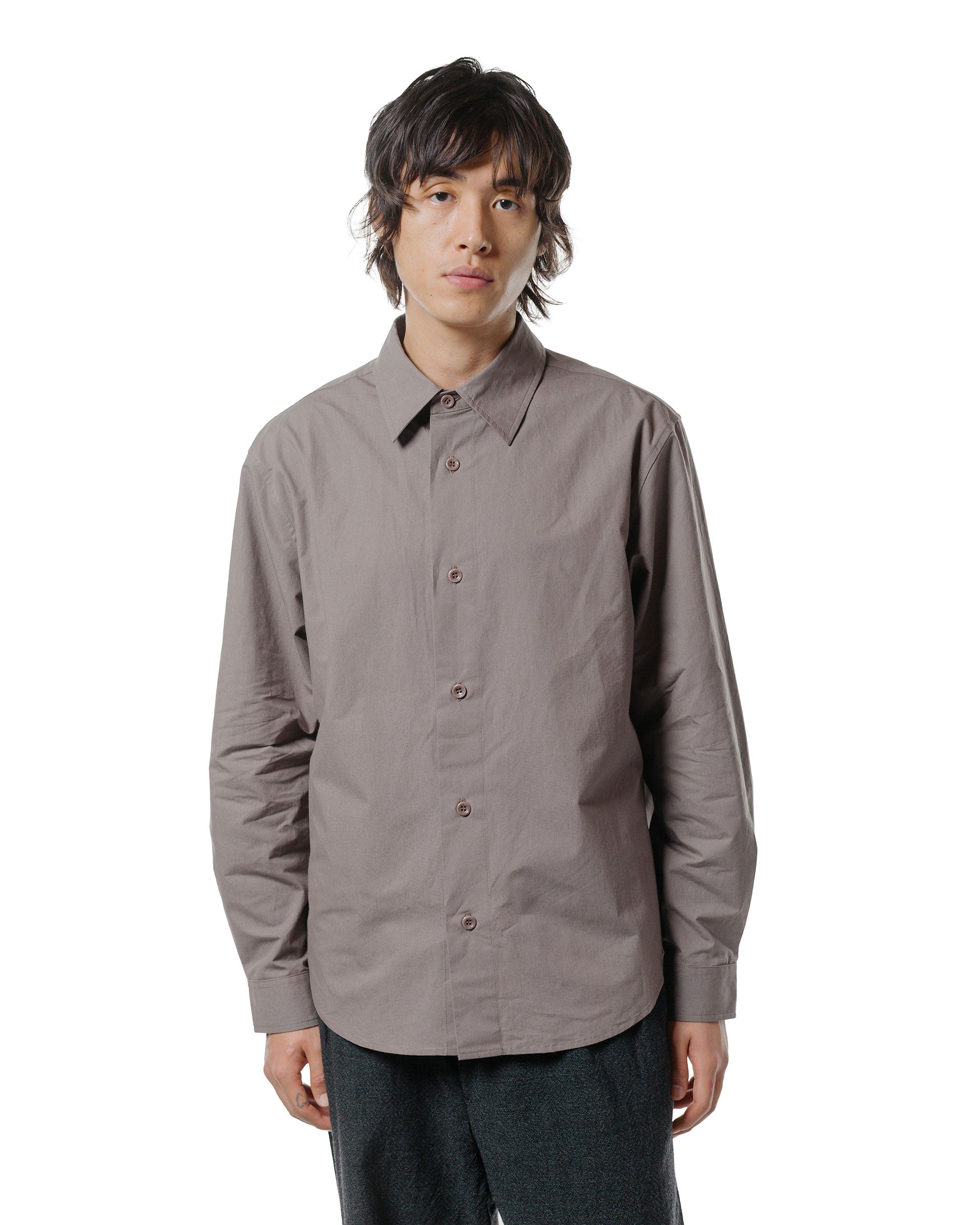 James Coward Filter Shirt Taupe Cotton/Washi Typewriter