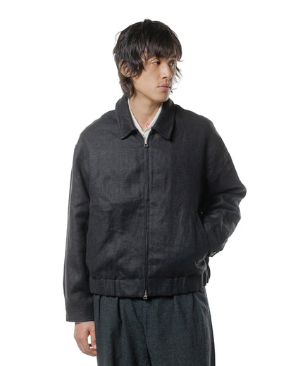 James Coward Machine Jacket Black Belgian Linen