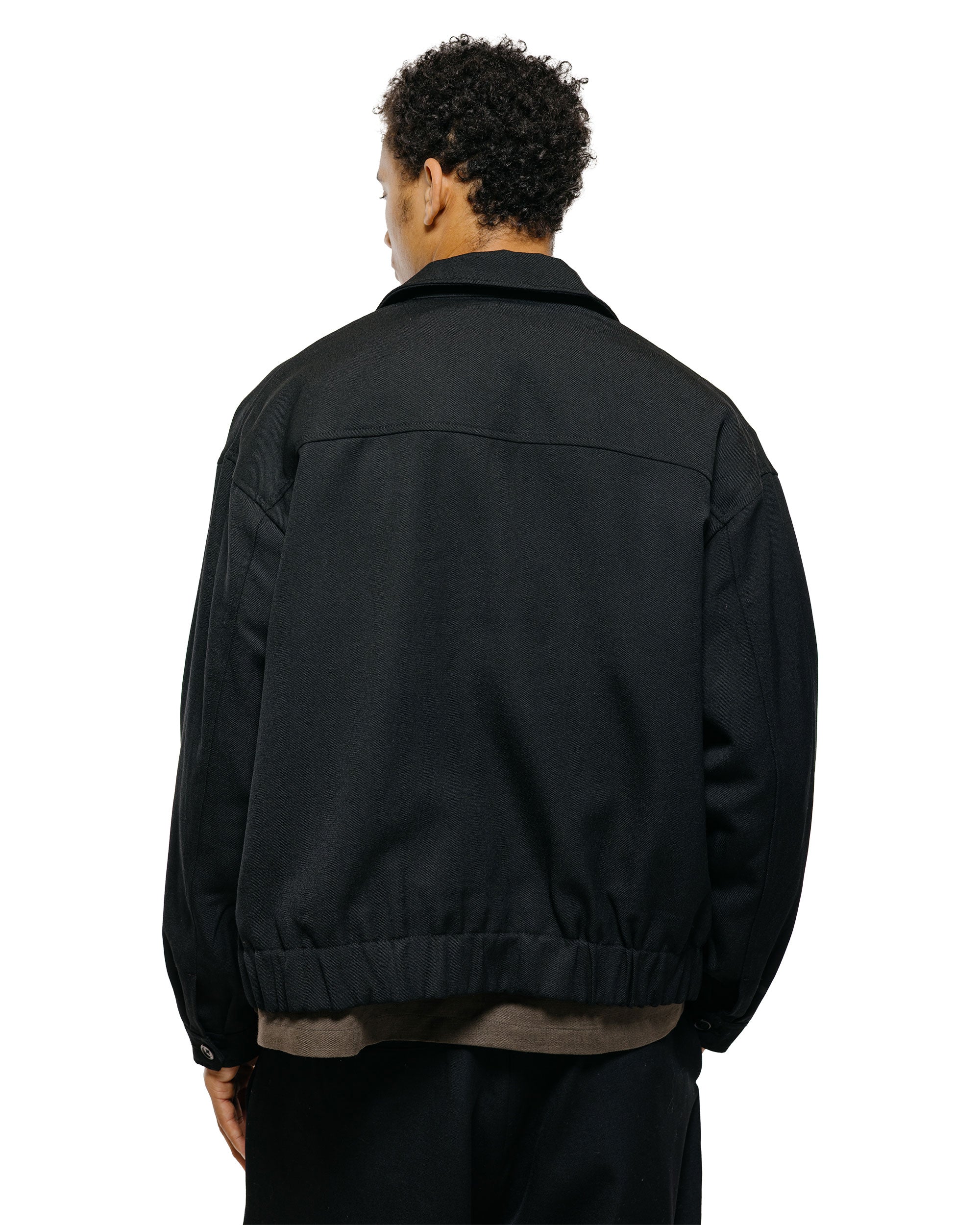 James Coward Machine Jacket Black Wool Gabardine