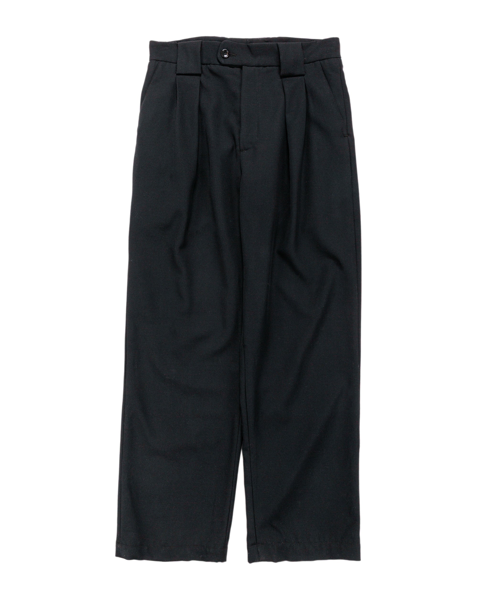 50s vintage wool gabardine wide slacks 黒 Graphpaper] グラフペーパー Resin Wool Gabardine Wide Straight