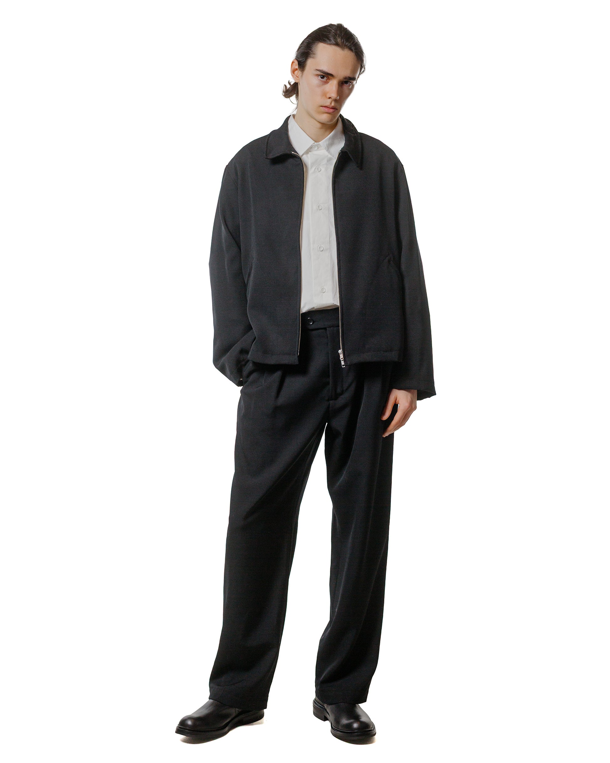 James Coward Mercado Trouser Black Wool Gabardine