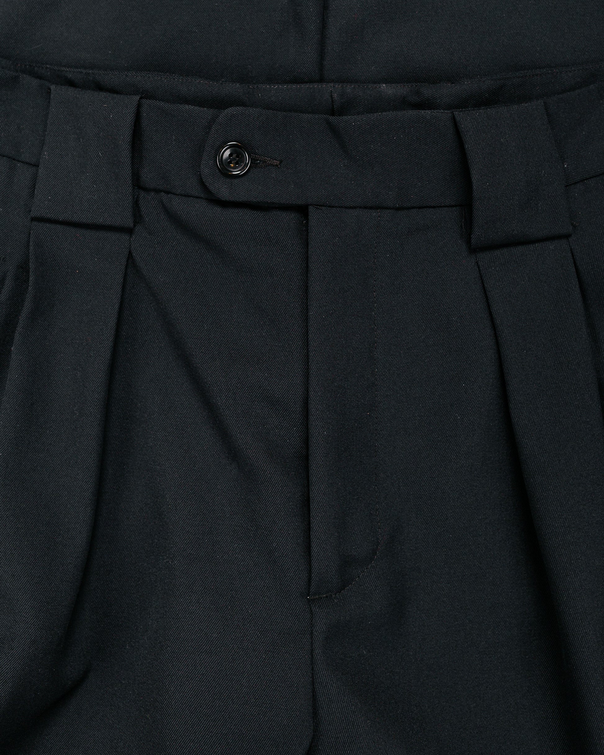 James Coward Mercado Trouser Black Wool Gabardine