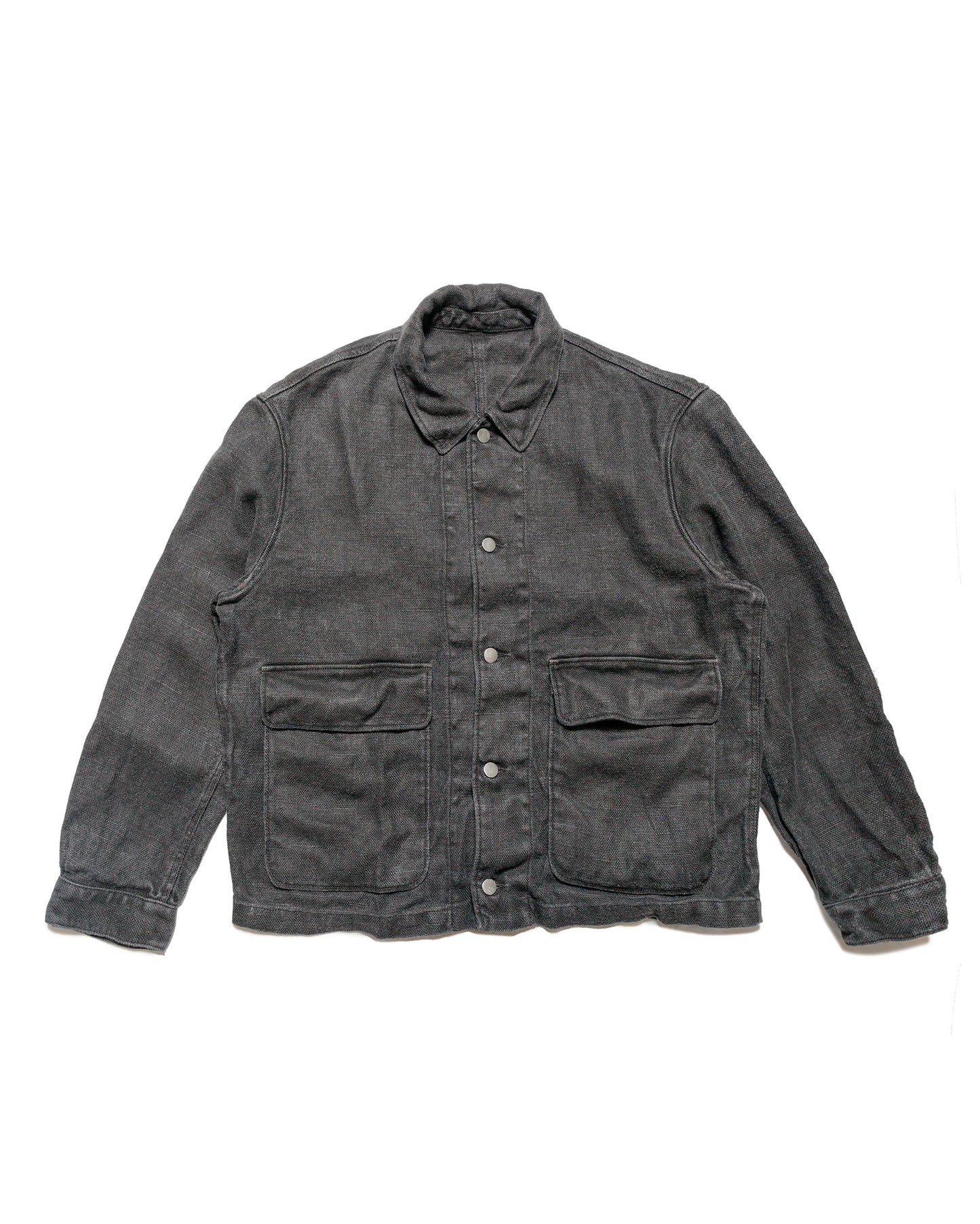 James Coward Replica Jacket Overdyed Charcoal Belgian Linen