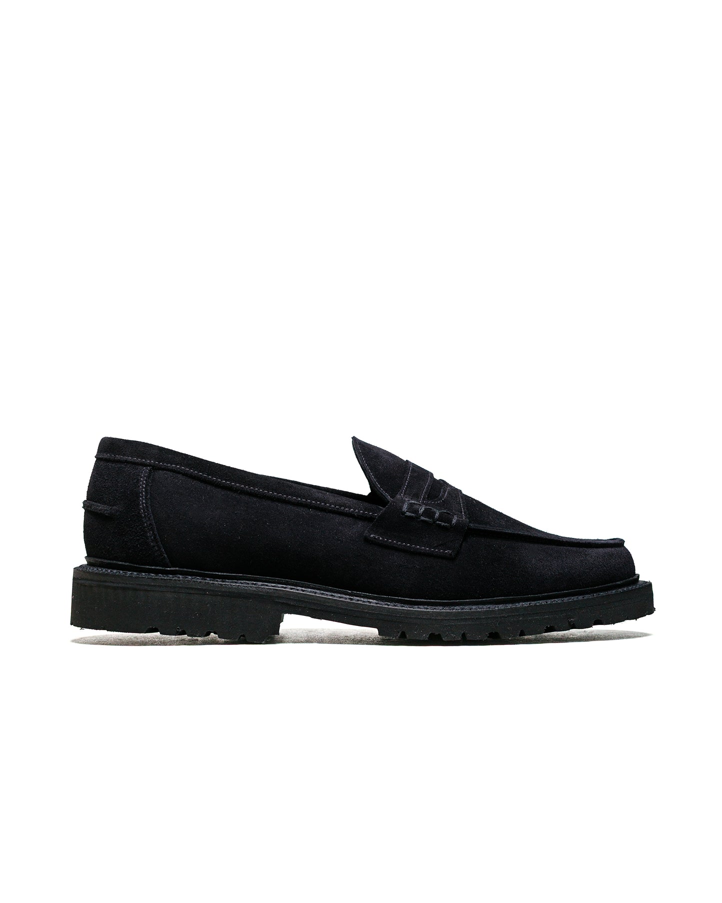 James Coward Sanders Peaceful Beef Roll Loafer Black Suede