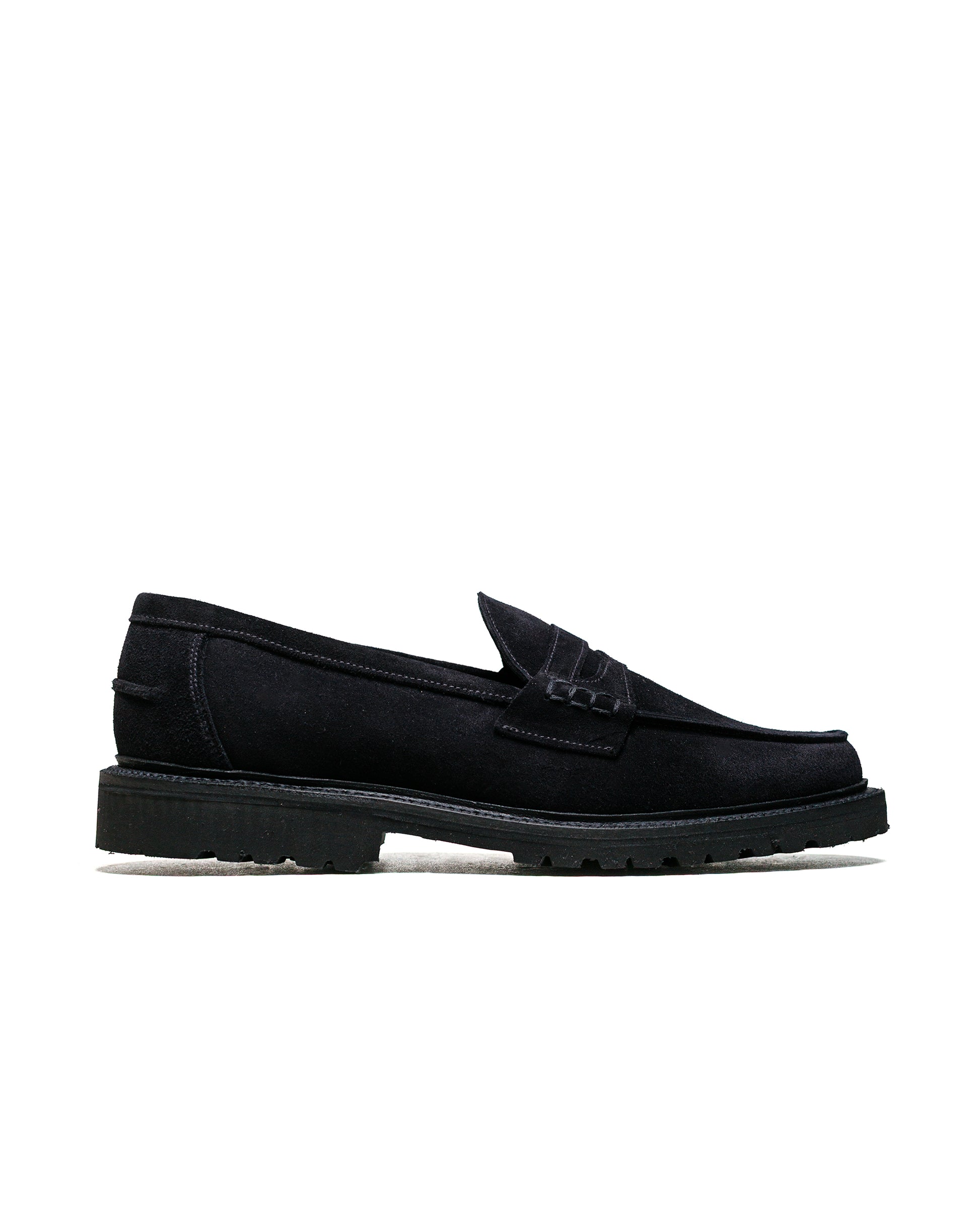 James Coward Sanders Peaceful Beef Roll Loafer Black Suede
