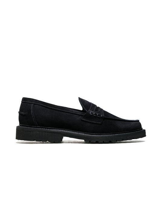 James Coward Sanders Peaceful Beef Roll Loafer Black Suede