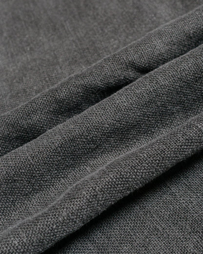 James Coward Set Up Pants Overdyed Charcoal Belgian Linen fabric