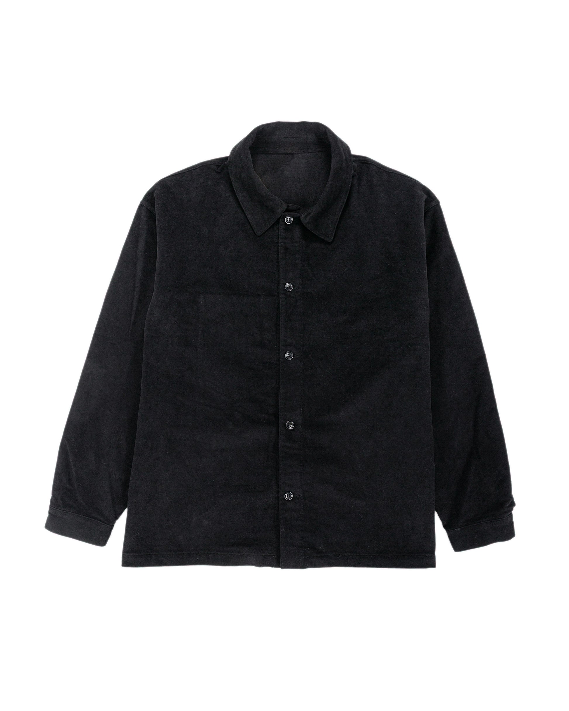 James Coward Signal Shirt Black Cotton Moleskin
