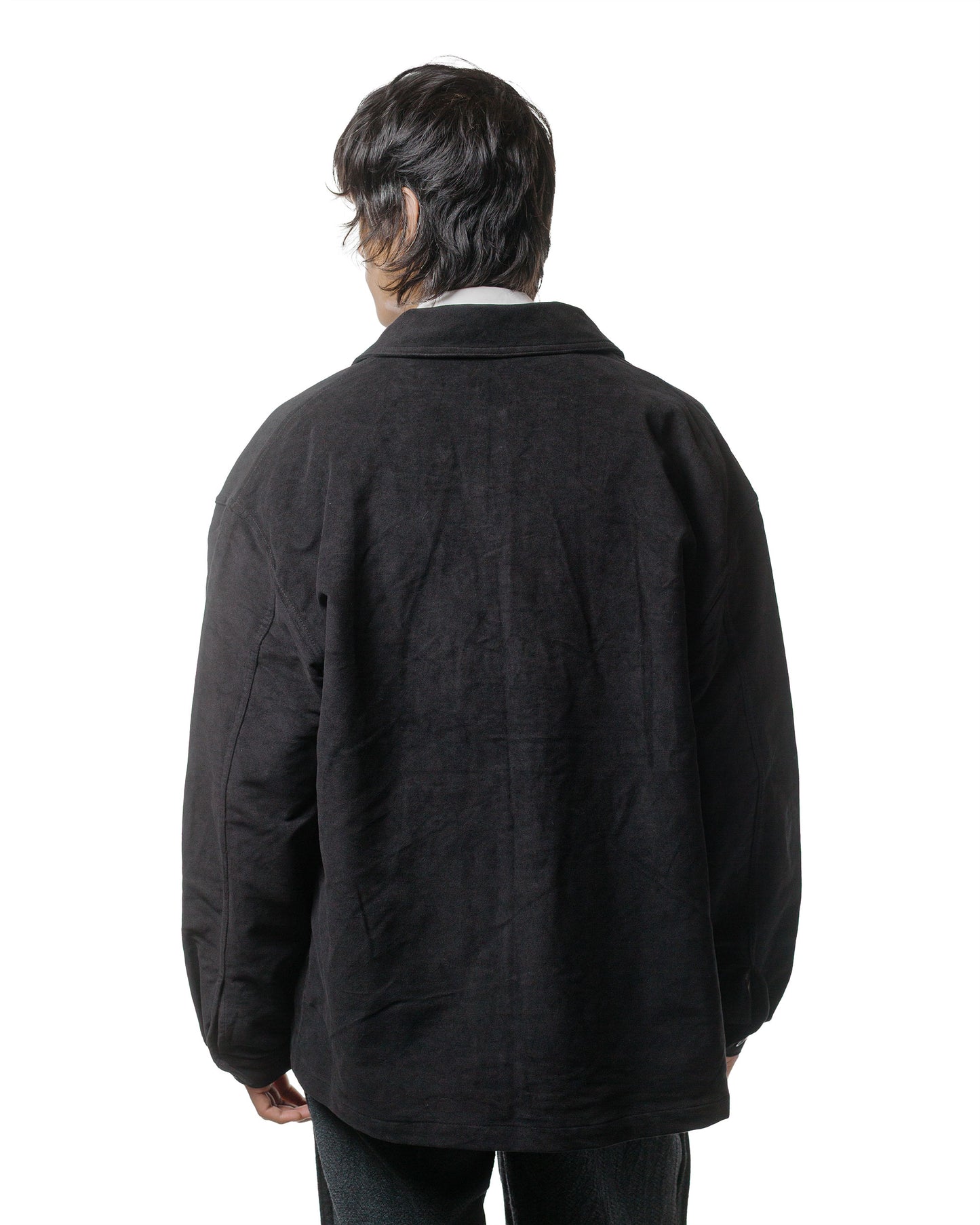 James Coward Signal Shirt Black Cotton Moleskin