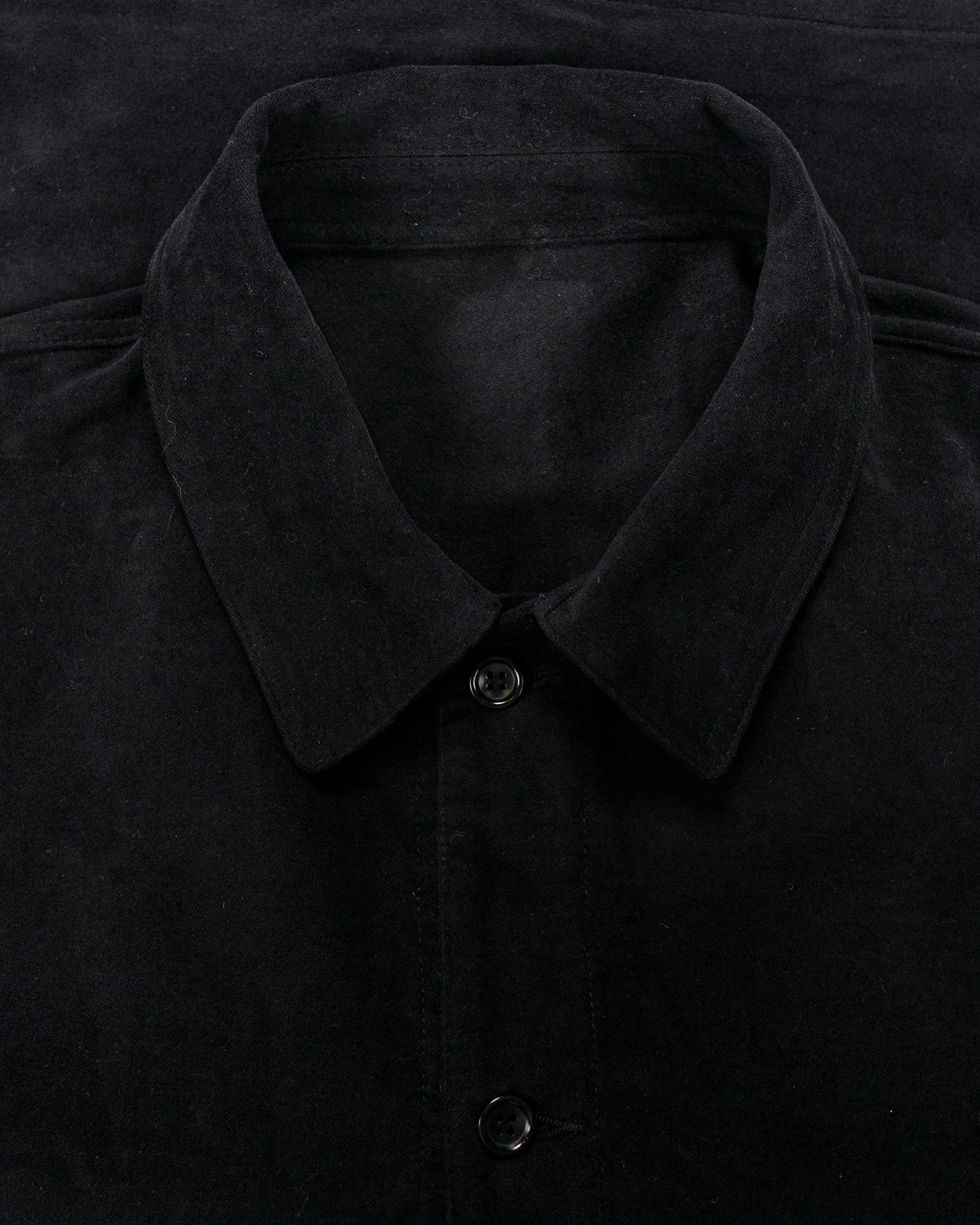 James Coward Signal Shirt Black Cotton Moleskin