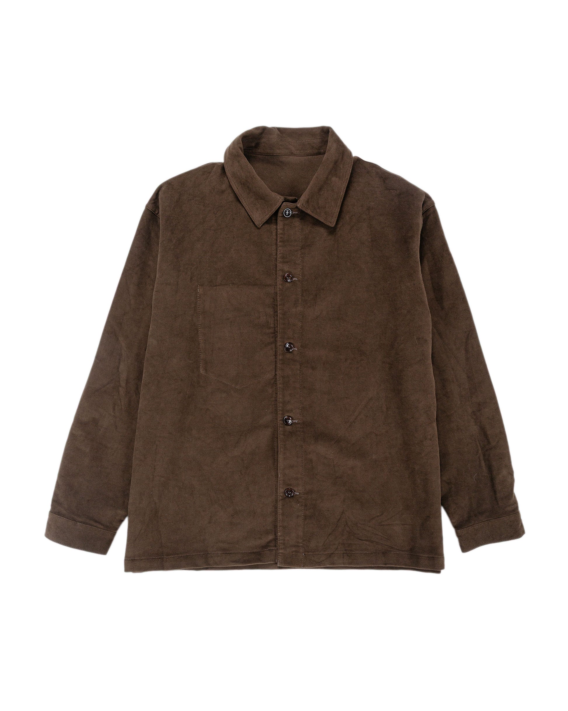 James Coward Signal Shirt Dark Brown Cotton Moleskin