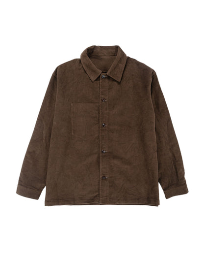 James Coward Signal Shirt Dark Brown Cotton Moleskin