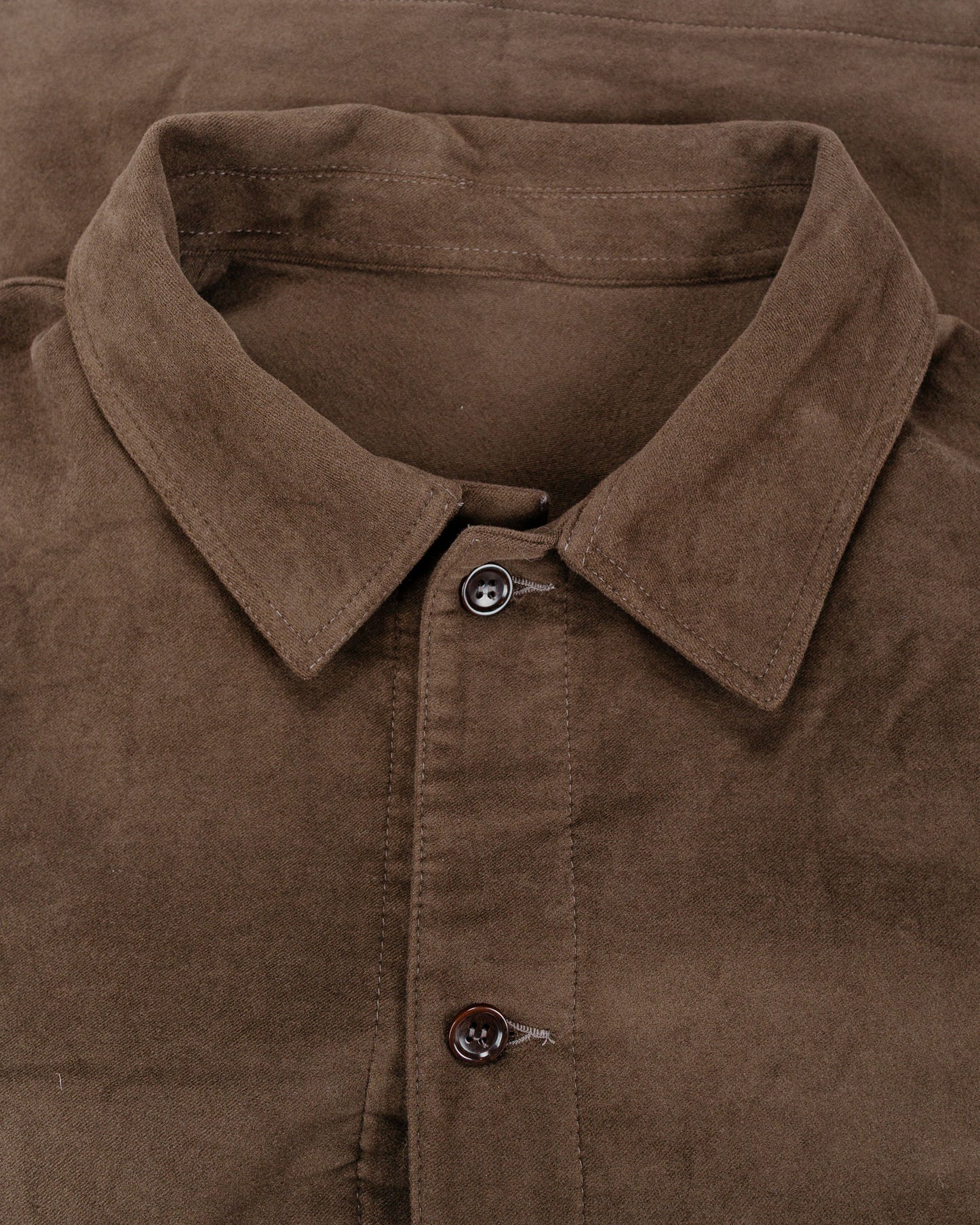 James Coward Signal Shirt Dark Brown Cotton Moleskin