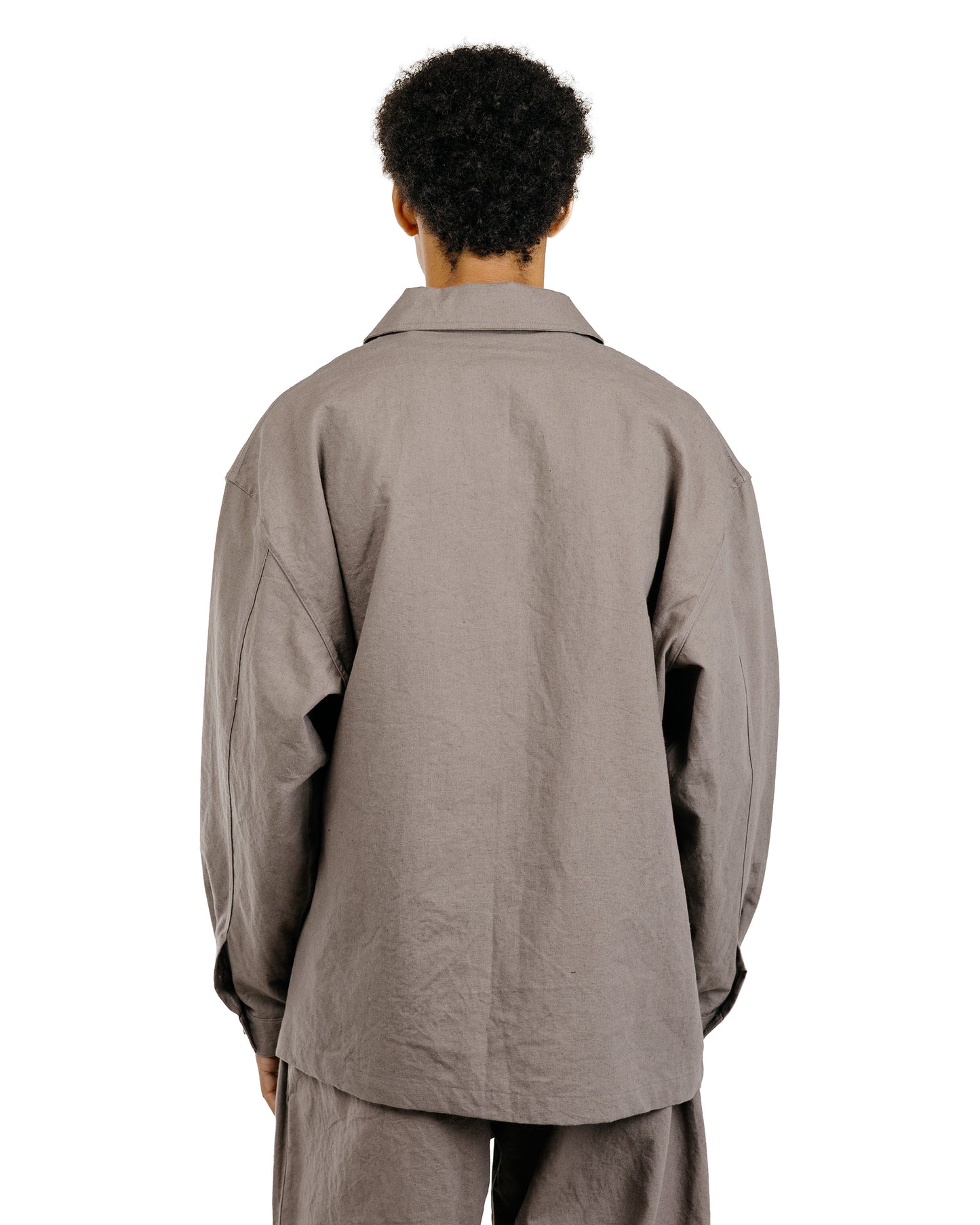 James Coward Signal Shirt Mid Grey Cotton/Linen/Ramie Overdye Canvas