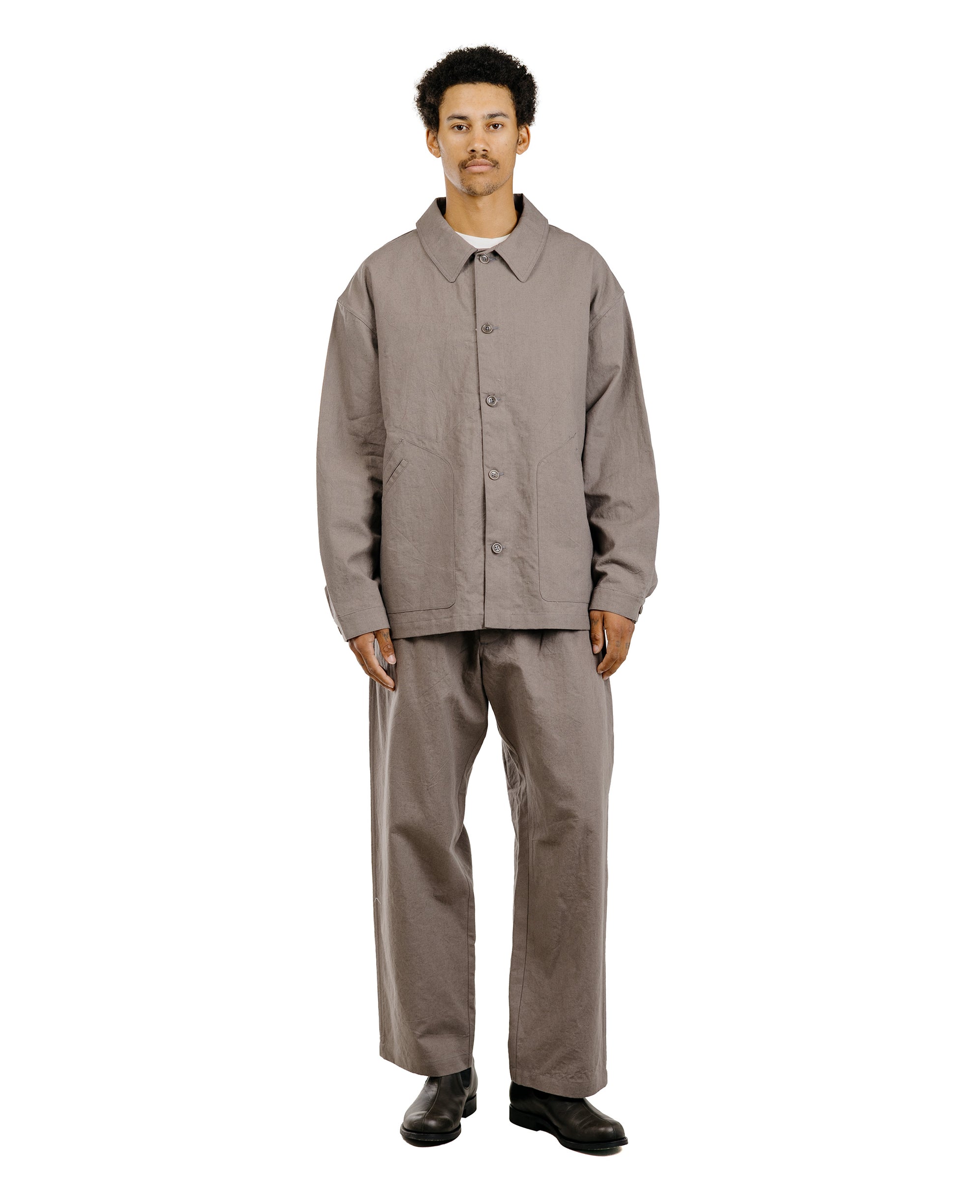 James Coward Signal Shirt Mid Grey Cotton/Linen/Ramie Overdye Canvas