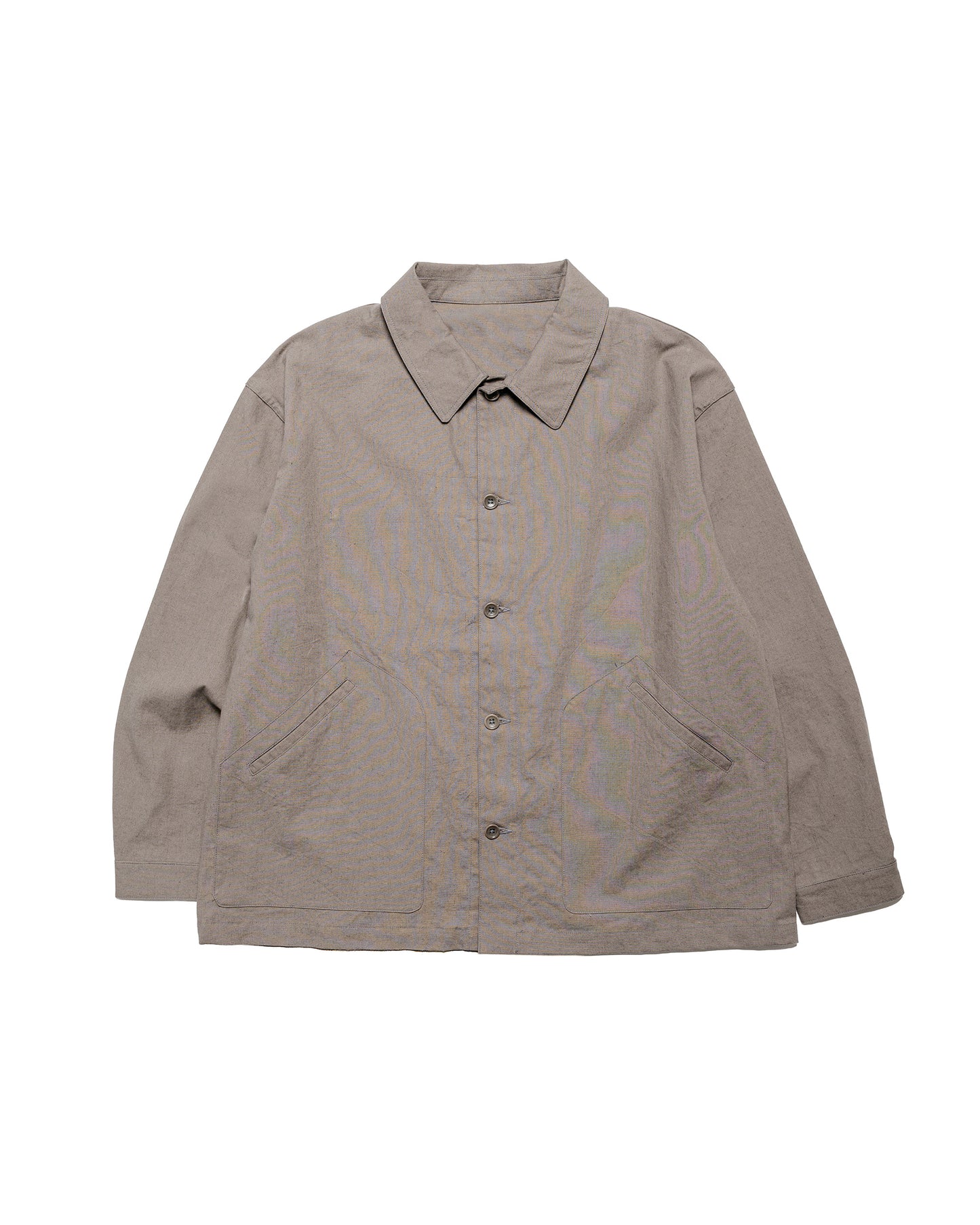 James Coward Signal Shirt Mid Grey Cotton/Linen/Ramie Overdye Canvas