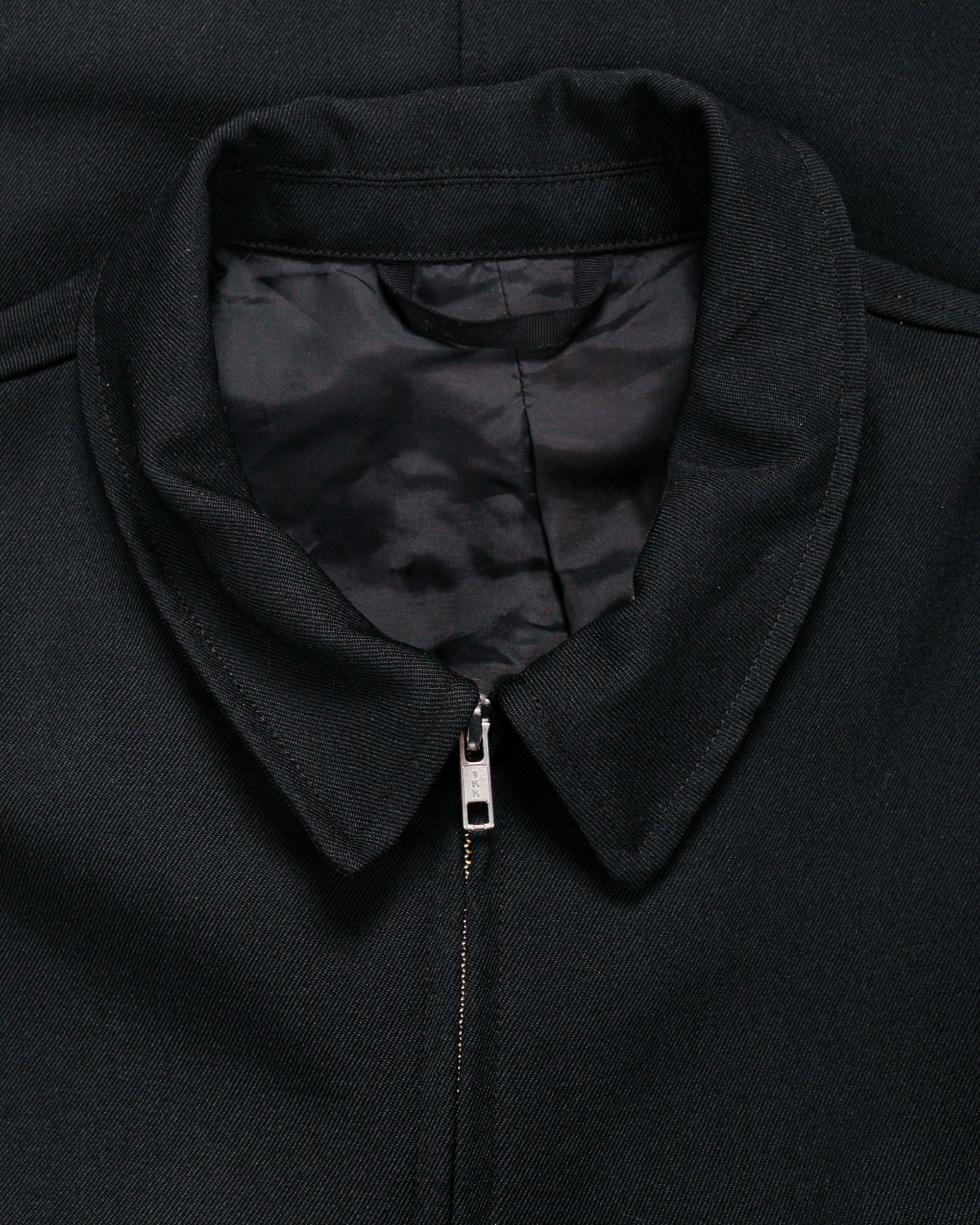 James Coward サイトジャケット ブラック ヘビーウェイト ウールギャバジン