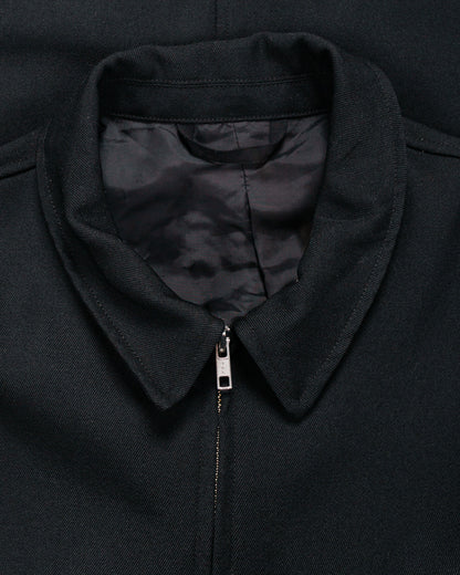 James Coward Site Jacket Black Heavyweight Wool Gabardine