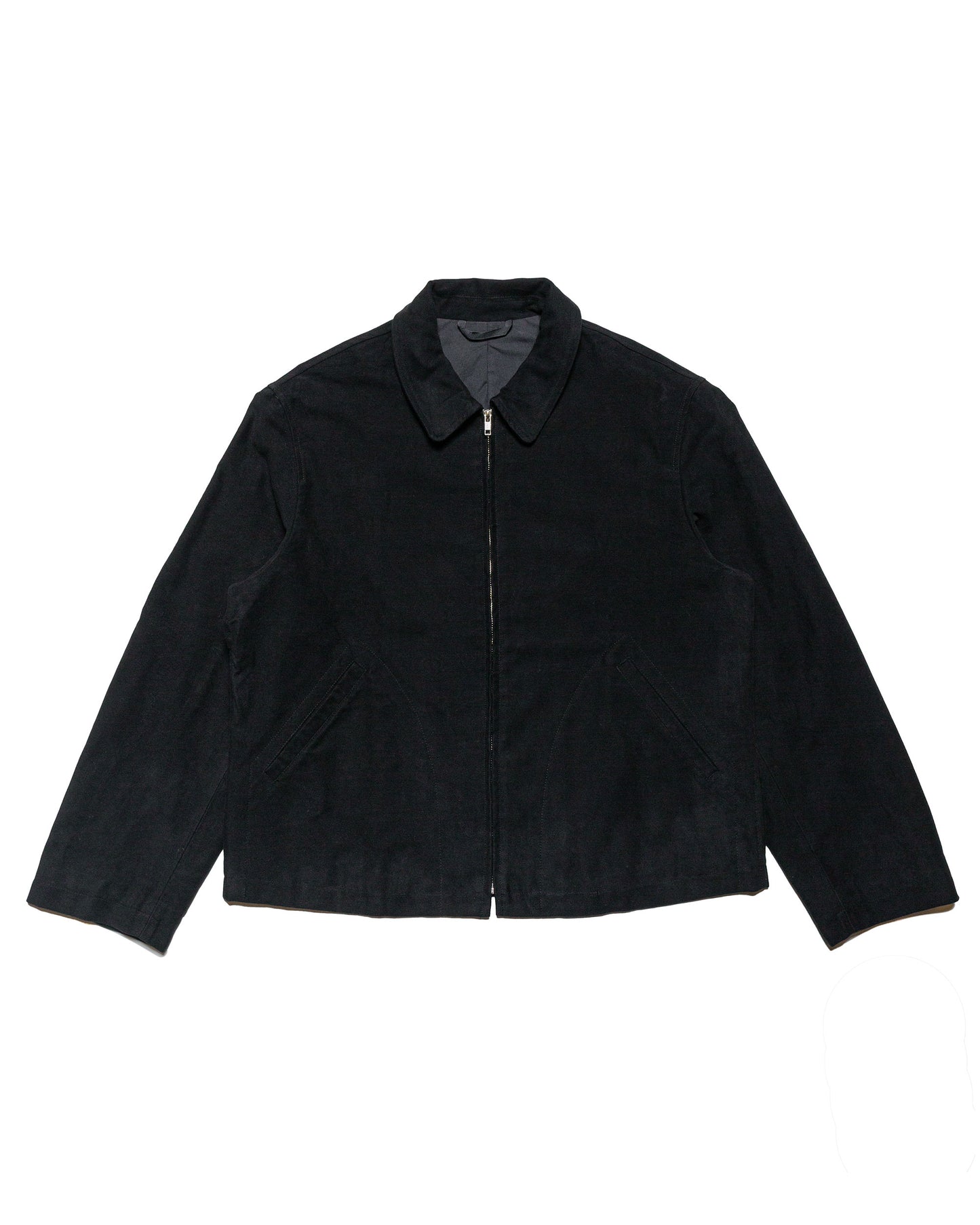 James Coward Site Jacket Dark Black Cotton Moleskin