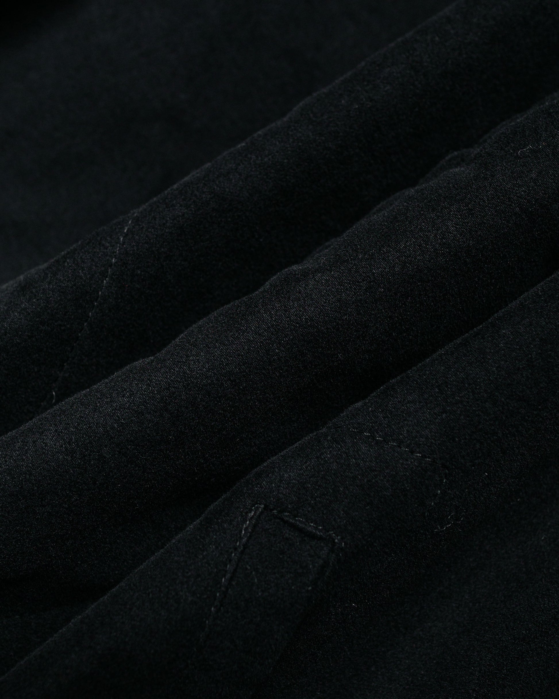 James Coward Site Jacket Dark Black Cotton Moleskin fabric 