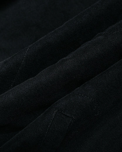 James Coward Site Jacket Dark Black Cotton Moleskin fabric 