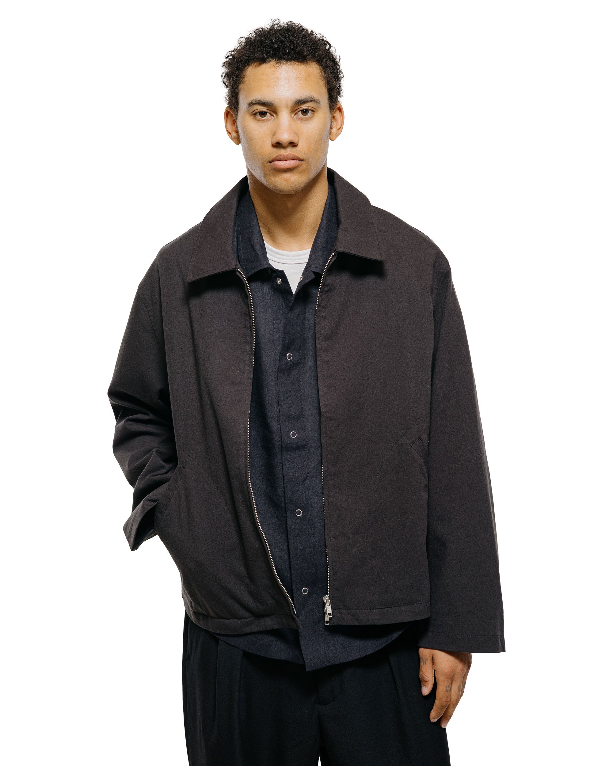 James Coward Site Jacket Dark Grey Cotton Wool Twill