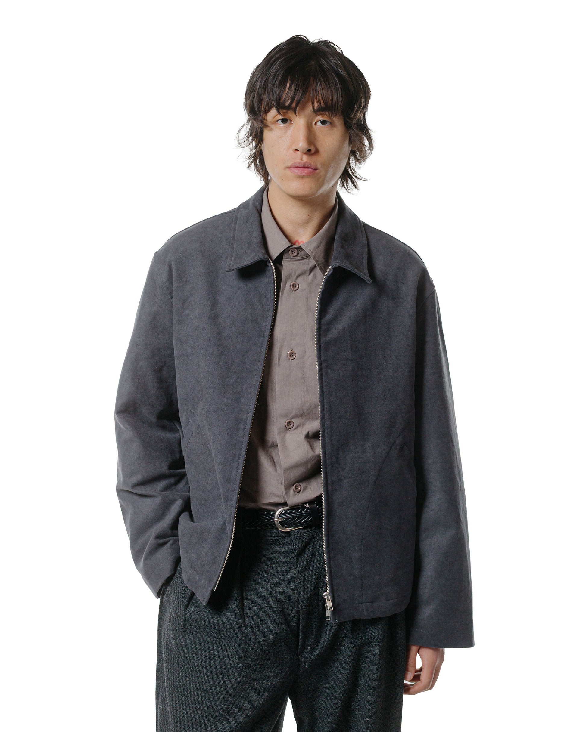 James Coward Site Jacket Grey Cotton Moleskin