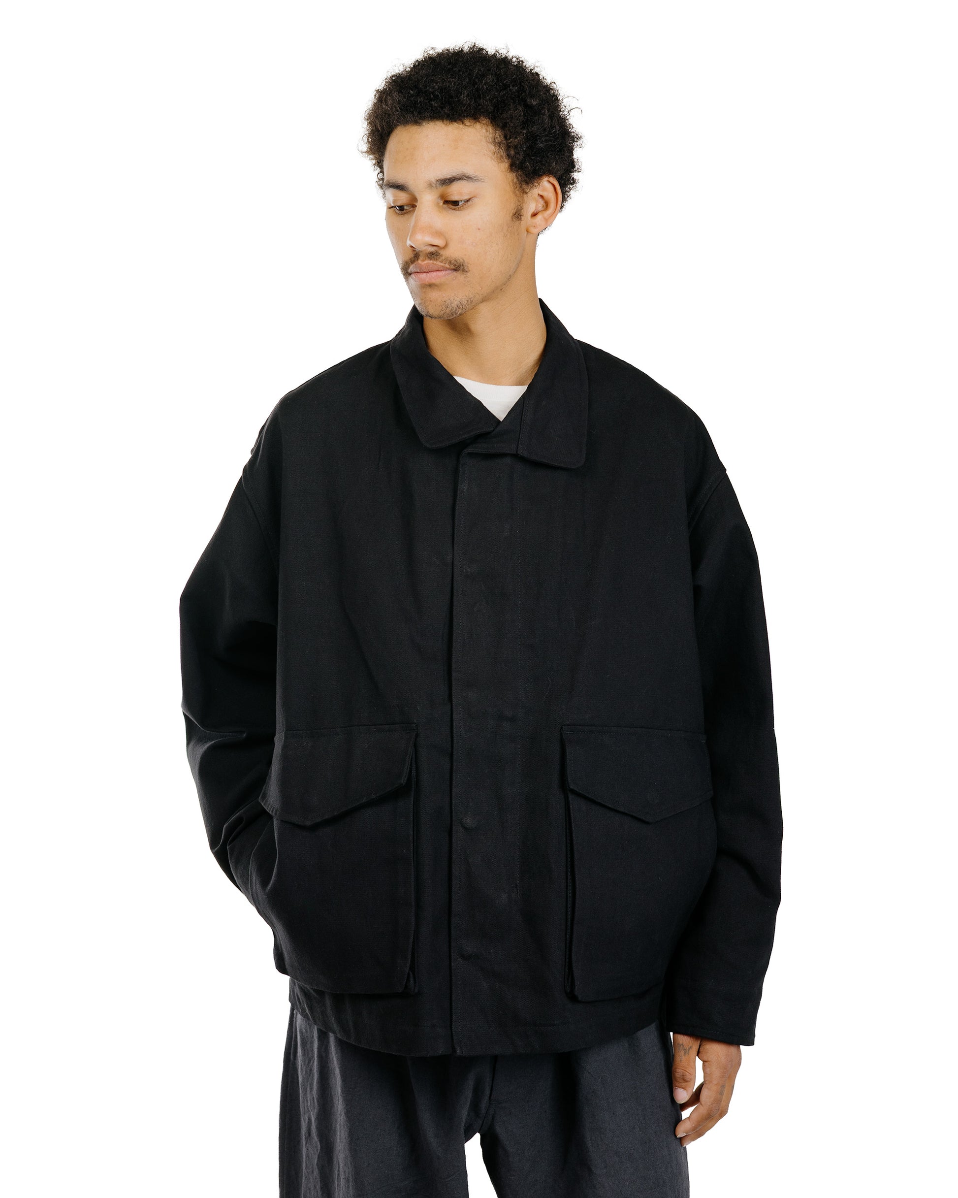 James Coward Six Jacket Black Waxed Cotton Washi Ox