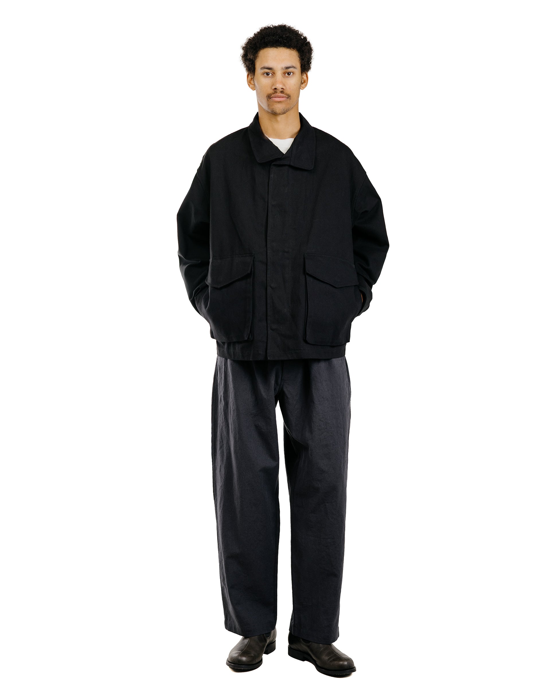 James Coward Six Jacket Black Waxed Cotton Washi Ox