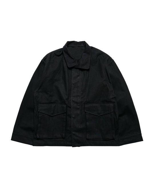 James Coward Six Jacket Black Waxed Cotton Washi Oxford Cloth