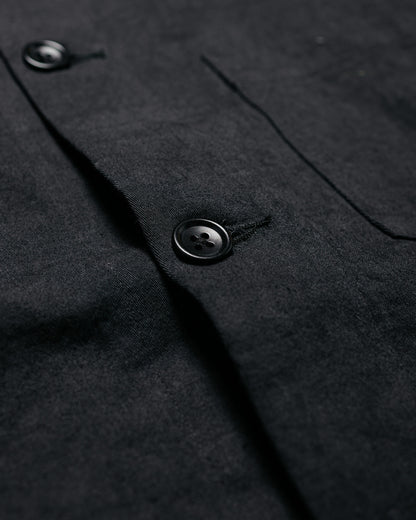 James Coward Travail Shirt Black Satin Drum Cotton