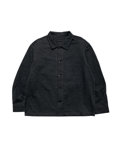 James Coward Travail Shirt Black Drum Dyed Back Satin