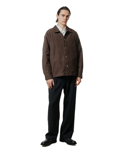 James Coward Travail Shirt Dark Brown Cotton Moleskin