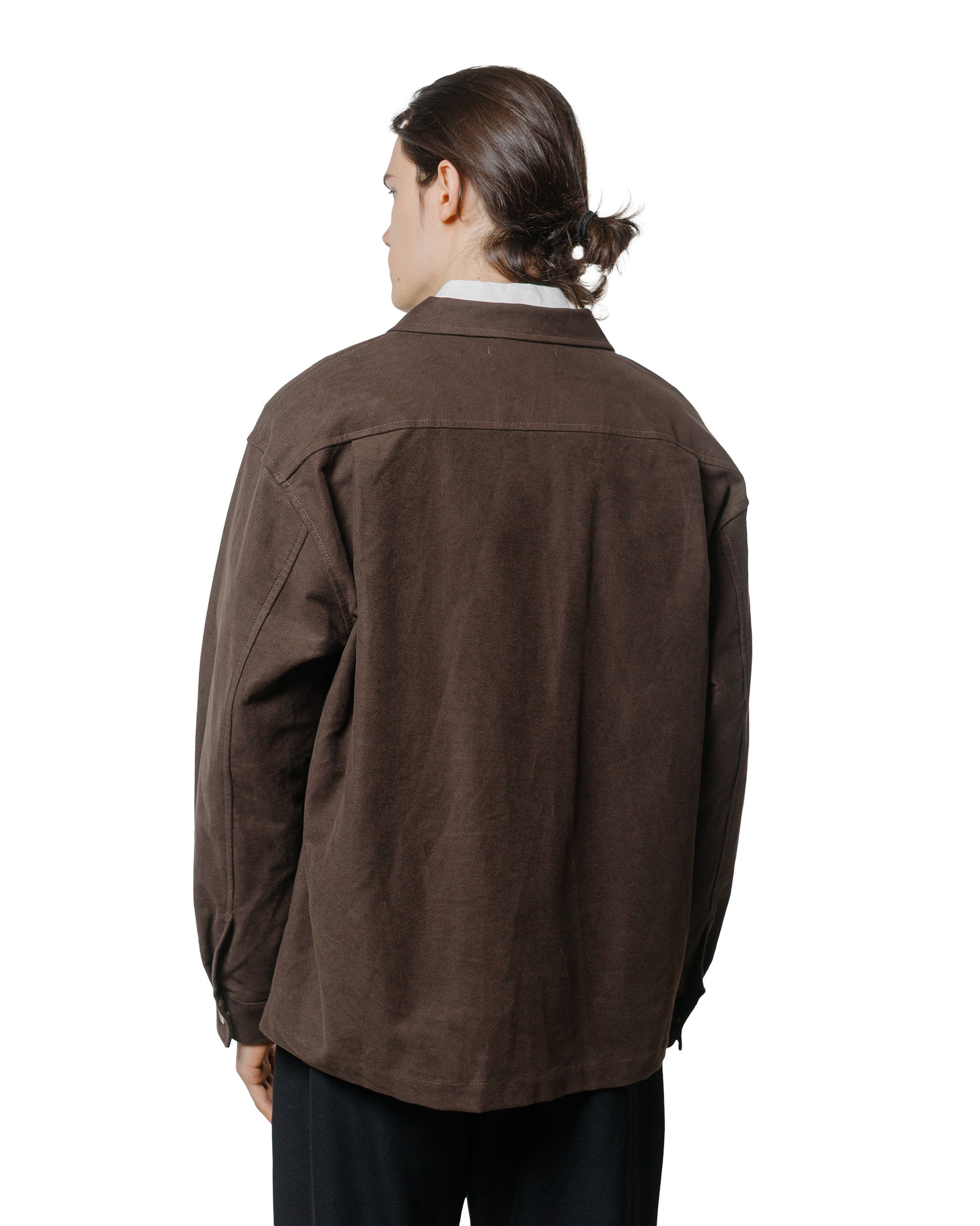 James Coward Travail Shirt Dark Brown Cotton Moleskin