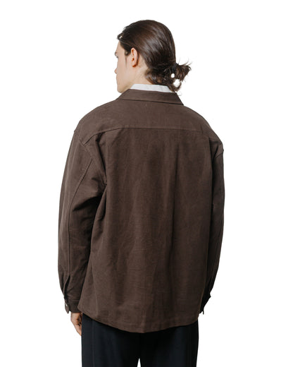 James Coward Travail Shirt Dark Brown Cotton Moleskin