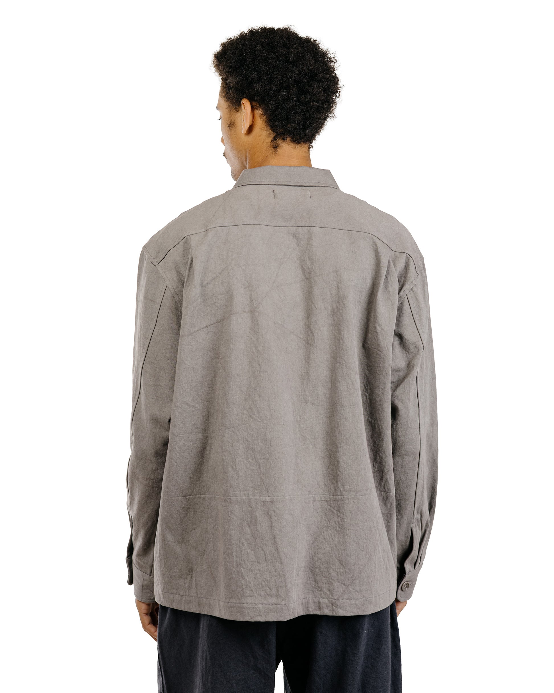 James Coward Travail Shirt Light Grey Satin Drum Cotton